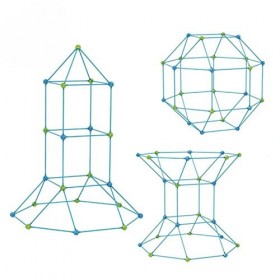 JUEGACONMIGO X-FORTS Kit de Construction de Fort pour Enfants. Jeu de Construction Forteresses, châteaux, Tunnels Pièces légè