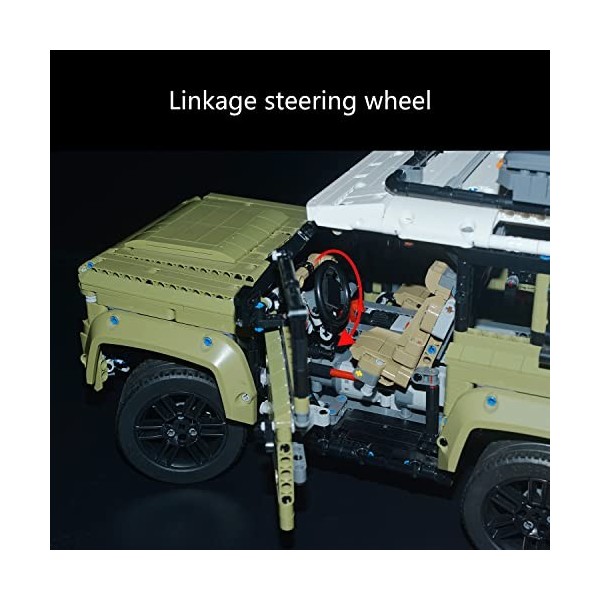 XGREPACK Moteur Système d’Alimentation modifié RC Kit pour Lego Technic Land Rover Defender - 42110 Lego Set Non Inclus 