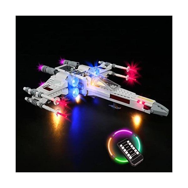 JANWAALY Kit de LED Compatible avec Lego 75301 Luke skywalkers x-Wing Fighter - Seulement la Lumière - La Maquette de Constr