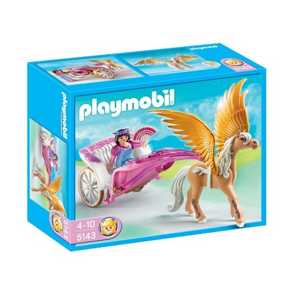 Playmobil - 5143 - Jeu de construction - Carosse avec cheval ailé