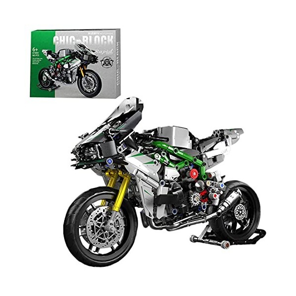 Dellia Kit de construction technique pour moto, 865 pièces - Jeu de construction - Compatible avec Lego Technic