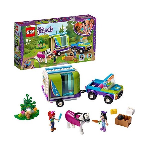 LEGO®-Friends La remorque à chevaux de Mia Jouet pour Fille et Garçon à Partir de 6 Ans et Plus, 216 Pièces 41371