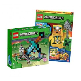 Lego Minecraft Set : lavant-poste de lépée 21244 + magazine Lego Minecraft actuel bandes dessinées, affiches avec mini 
