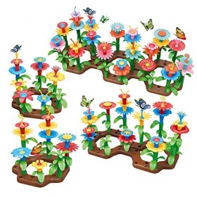 ZSYXM pour Construction Jardin Bursing Brique Jouet Ensemble Jeu dempilement Presque Jouet Jouet Set DIY Fleur Garden Constr