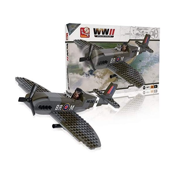 Sluban SlubanM38-70071 WW II Spitfire Jeu de Briques de Construction