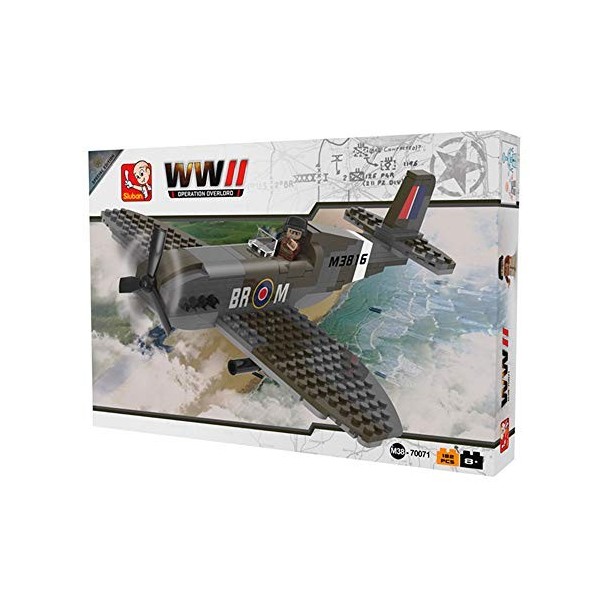 Sluban SlubanM38-70071 WW II Spitfire Jeu de Briques de Construction