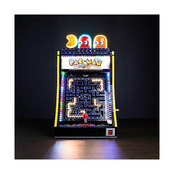 Jeu déclairage LED pour Lego Icons 10323 - PAC-Man Arcade Pas de Lego , Jeu déclairage décoratif pour Lego PAC-Man Arcade 