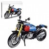 MOCOA Technic Moto de Blocs de Construction,711+Pièces Modèle de Moto À Collectionner,MOC Moto Jeu de Construction Compatible