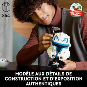 LEGO 75349 Star Wars Le Casque du Capitaine Rex, Maquette à Construire pour Adultes, Collection 501e Légion, Décoration The C
