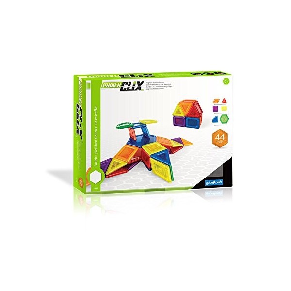 GuideCraft - G9421 - PowerClix Solids - Jeu de Construction - 44 Pièces - Multicolore