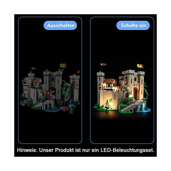 Kit déclairage LED pour Lego Château des Lions - Kit déclairage LED pour Lego 10305 Lion Knights Castle - Kit de lumières 