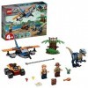 LEGO 75942 Jurassic World Vélociraptor : la Mission de Sauvetage en Avion, Jouet pour Enfants 4 Ans et + Figurine Dinosaure