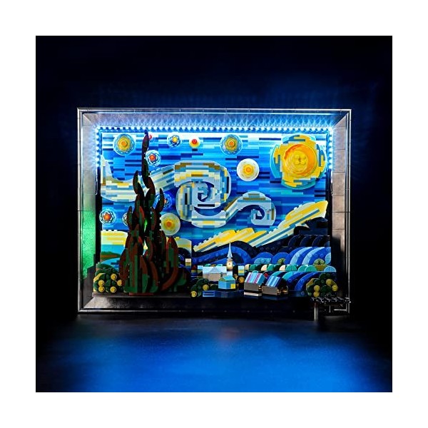 BRIKSMAX Kit d’éclairage à LED pour Lego Ideas Vincent Van Gogh - La Nuit étoilée - Compatible with Lego 21333 Blocs de Const