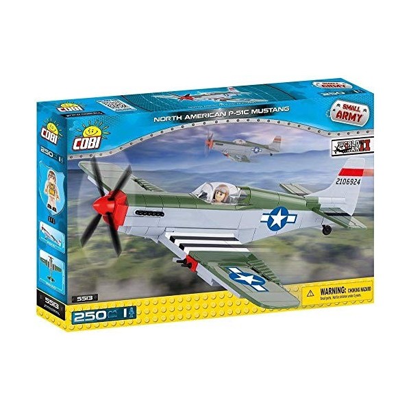 COBI SMALL ARMY WWII - 5513 - NORTH AMERICAN P-51C MUSTANG