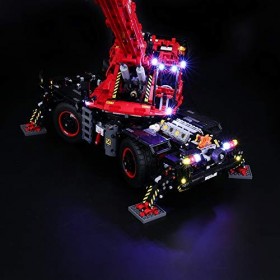 BRIKSMAX Kit de LED pour Lego Technic La Grue Tout-Terrain, Compatible avec la Maquette Lego 42082, La Maquette de Constructi