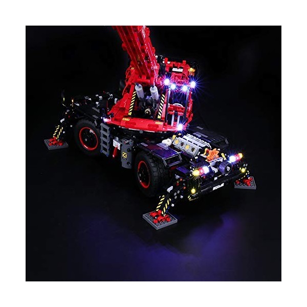 BRIKSMAX Kit de LED pour Lego Technic La Grue Tout-Terrain, Compatible avec la Maquette Lego 42082, La Maquette de Constructi