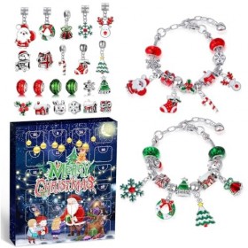 UQTUKO Calendrier de lAvent 2023 pour filles et enfants DIY Calendrier de lAvent Bijoux 5-12 ans Bracelet à breloques Brico