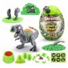 Smashers Mega Jurassic Light Up Dino Egg par ZURU, T-Rex, œuf de Collection avec Plus de 25 Surprises, Volcan, Jouet fossile,