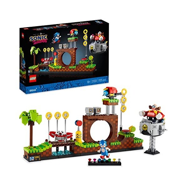 LEGO 21331 Ideas Sonic The Hedgehog – Green Hill Zone, Niveau du Jeu Vidéo, Kit de Construction, Idée Cadeau