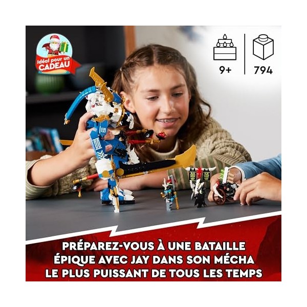 LEGO Ninjago 71785 Le Robot Titan de Jay, Grand Ensemble de Figurines, Jouet pour Enfants, Garçons et Filles avec 5 Minifigur