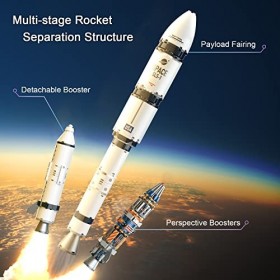 Sillbird Ideas Jouet de Construction de fusée Spatiale, kit de modélisation pour Adolescents et Adultes, Enfants créatifs âgé