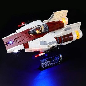BRIKSMAX Kit de LED pour A-Wing Star Fighter,Compatible avec la Maquette Lego 75275, La Maquette de Construction nest Pas In