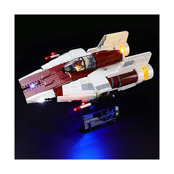 BRIKSMAX Kit de LED pour A-Wing Star Fighter,Compatible avec la Maquette Lego 75275, La Maquette de Construction nest Pas In