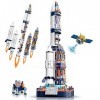 HOGOKIDS Jouet de construction technique spatial fusée - 863 pièces - Jouet spatial avec satellite et sondes - Pièce de colle