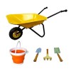 KOVOME Jeu de brouette en métal pour enfant - Petit chariot de jardinage - Outils de cour - Cadeau pour garçons et filles