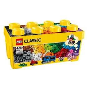 Lego Classic 10696 Lot de 3 boîtes de construction Lego de taille moyenne avec plaque de construction verte 11023 et sac en p