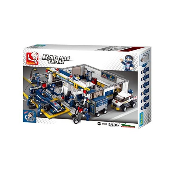 Sluban- Racing Team Garage, M38-B0356, Multicolor