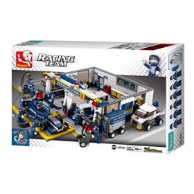 Sluban- Racing Team Garage, M38-B0356, Multicolor
