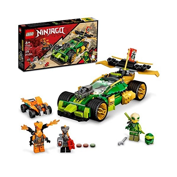 LEGO NINJAGO Lloyds Race Car EVO 71763 Kit de construction comprenant un jouet voiture Lloyd et serpent Figurines créatives 