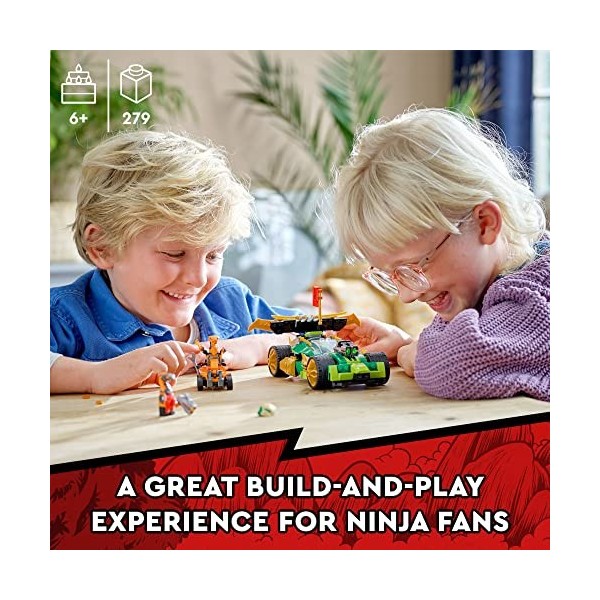 LEGO NINJAGO Lloyds Race Car EVO 71763 Kit de construction comprenant un jouet voiture Lloyd et serpent Figurines créatives 