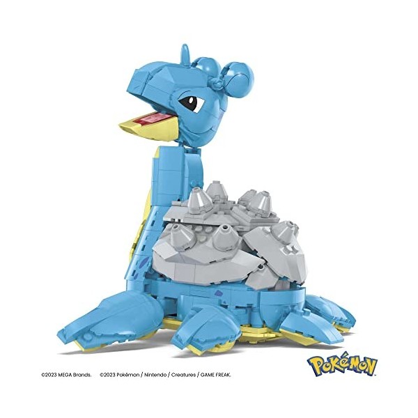 MEGA Pokémon Coffret Jouet Construction Lokhlass Figurine Articulée Animée avec 527 Pièces, 18 Cm, À Collectionner, Jouet Enf