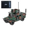 KOAEY Véhicules Blindés Militaires Militaire Camion Jouet Bloc de Construction Compatibles avec Lego 227PCS/BK&GN&BN 