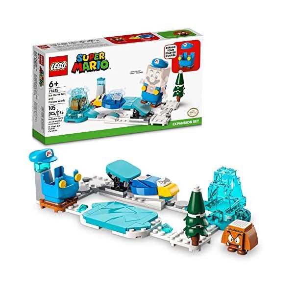 LEGO Super Mario Ice Mario Ensemble dextension du monde de la Reine des Neiges 71415, jeu à construire avec figurine costume