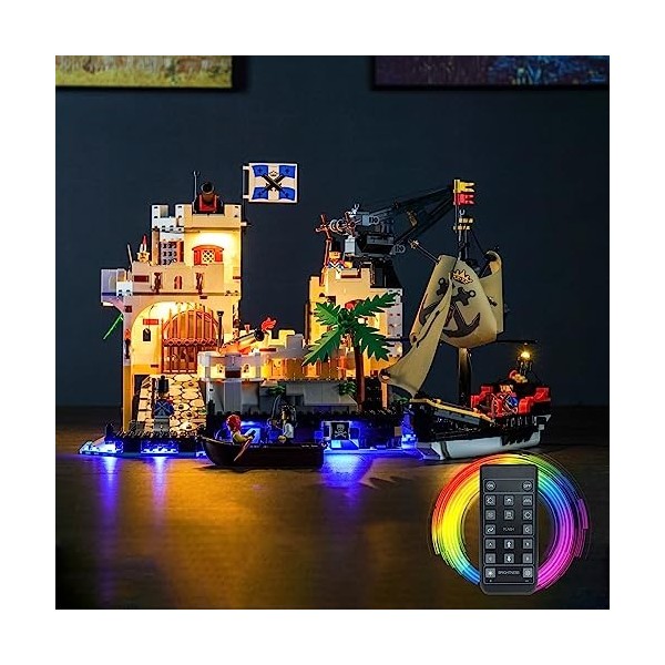 Kit déclairage de décoration télécommandé pour Lego Eldorado Fortress Pas Lego , Kit déclairage pour Lego 10320 Eldorado F