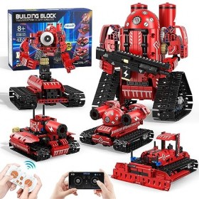Arulis Ensemble de Jouets de Construction télécommandés 5 en 1, Robot et Voiture télécommandés Programmation dapplication ,