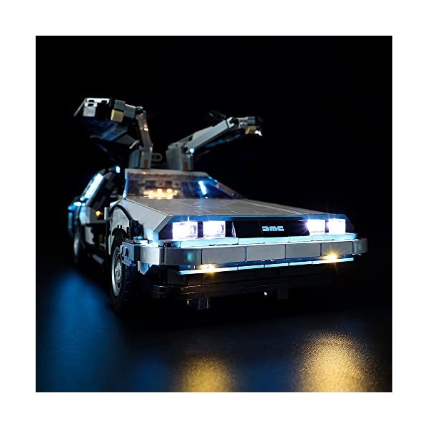 HYCH Kit De Lumière LED Kit de Éclairage pour Retour vers Le Futur ,Jeu De Lumières Compatible avec Lego 10300 Modèle de Co