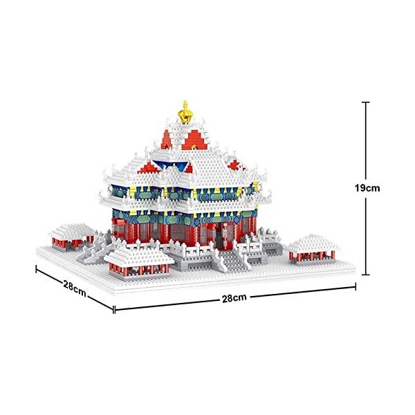 Architecture De Palais Chinois Antique Blocs De Construction,2483PCS Classique La Tour Jeu De Construction Avec Bloc De Monta