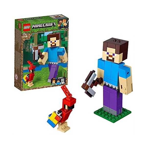 LEGO 21148 Minecraft Bigfigurine Steve et Son Perroquet