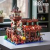 URGEAR Village de pêche Magasin Mini Bloc de Construction pour Adultes Idée Cadeau Maison Jouet Mini Briques MOC Maquette pou