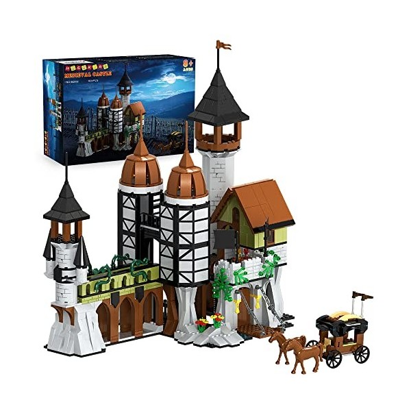 HOGOKIDS Harry Castle Potter Ensembles - 935 PCS Jouets de Construction avec Porte de Pont et Chariot Kits de Château Médiéva