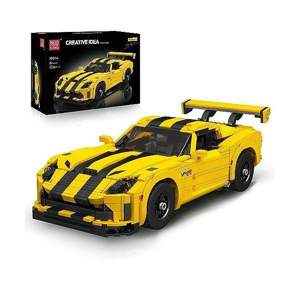 Mould King 10046 Technique Supercar, 1236 pièces Modèle de Voiture de Sport Jouet pour Adultes et Garçons à partir de 8 ans 