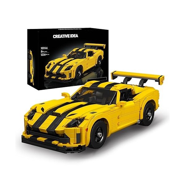 SDXFUWA 10046 Supercar Technique, Blocs de Construction, 1236 pièces de Modèle de Voiture de Sport, Jouets pour Adultes et En