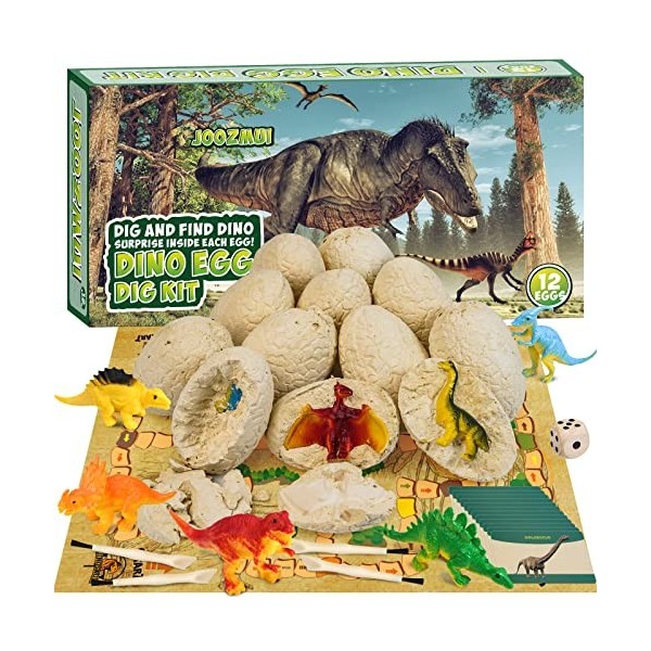 Joozmui Dinosaure Jouet Enfant 4 5 6 7 8 9 Ans, Oeuf Dinosaure Jeux Enfant 4-9 Ans Dinosaure Cadeau Garcon 4-9 Ans Dinosaure 