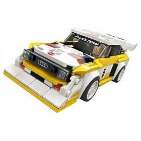 LEGO Speed Champions 76897-1985 A-u-d-i Sport Quattro S1 Blanc/Jaune 250 pièces 