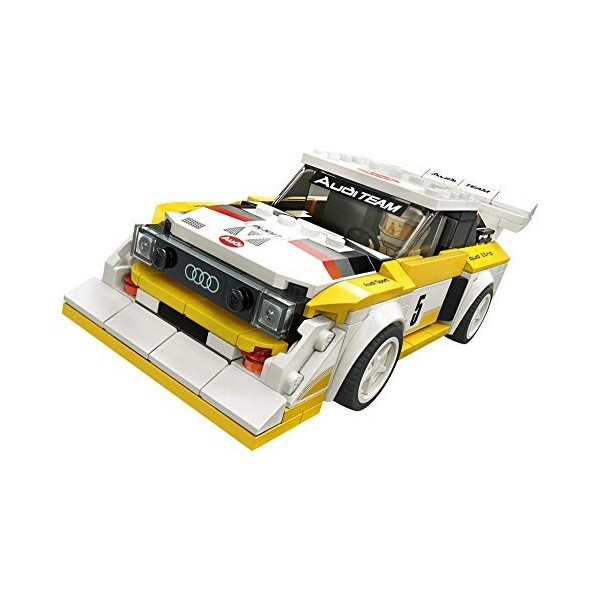 LEGO Speed Champions 76897-1985 A-u-d-i Sport Quattro S1 Blanc/Jaune 250 pièces 