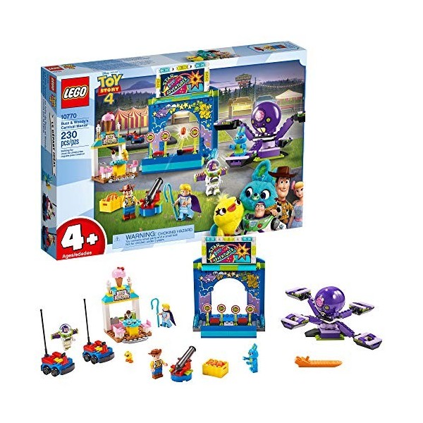 LEGO Disney Pixar�s Toy Story 4 Buzz Lightyear & Woody�s Carnival Mania 10770 Building Kit, Carnival Playset with